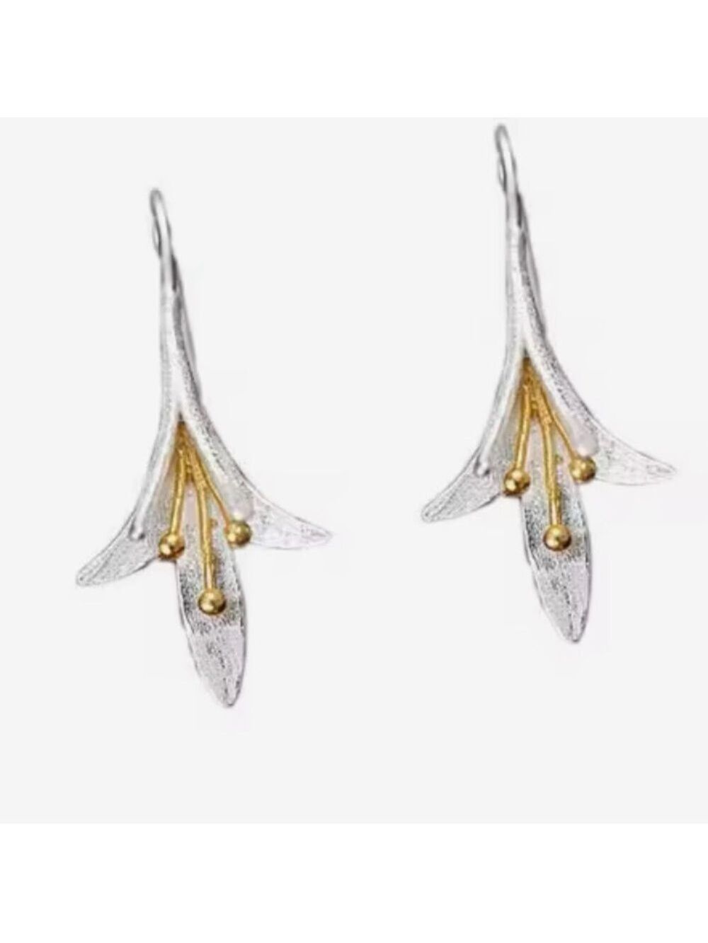925 Sterling Silver Flower Earrings,, Calla Lily Earrings - Picture 6 of 6